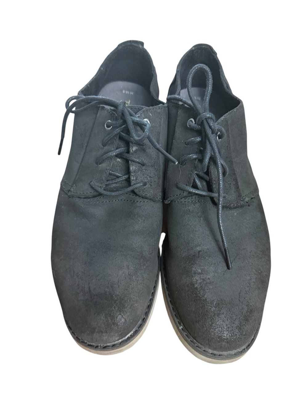 Toms Preston Mens Oxford Black Shoes 10.5